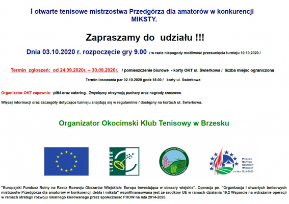 I otwarte tenisowe mistrzostwa Przedgórza dla amatorów