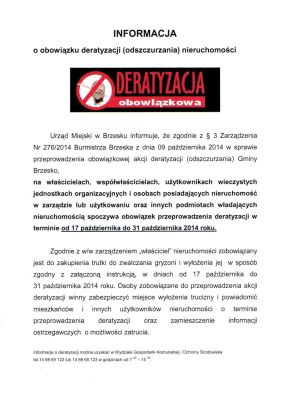 Obowiązkowa akcja deratyzacji