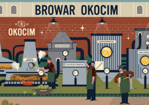 Nowy mural w Browarze Okocim