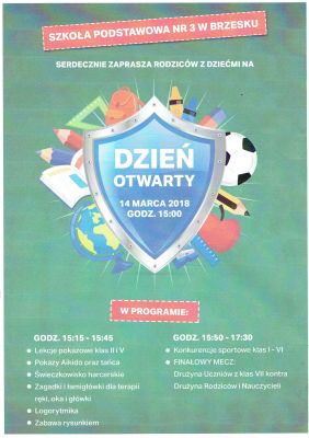 Zaproszenie na dzień otwarty w PSP nr 3