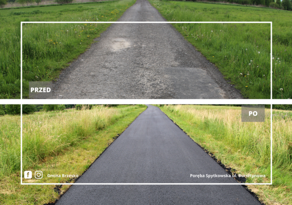 Bursztynowa i Gródek Boczna z nowymi nawierzchniami
