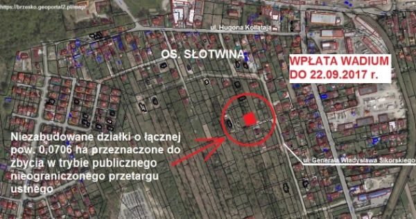 Działki na terenie Osiedla Słotwina do sprzedania