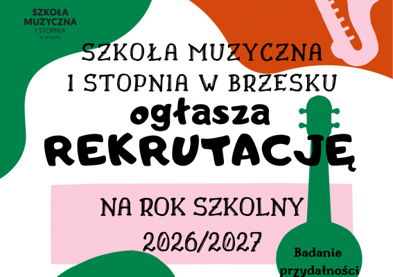 Szkoła Muzyczna ogłasza nabór i zapraszana dni otwarte