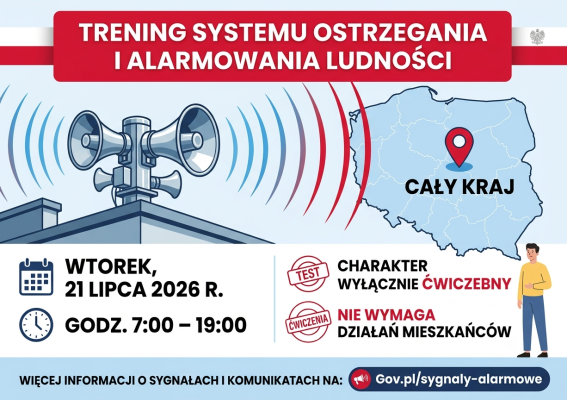TRENING SYSTEMU OSTRZEGANIA I ALARMOWANIA LUDNOŚCI
