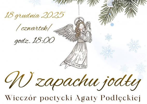 W zapachu jodły – wieczór poetycki Agaty Podłęckiej