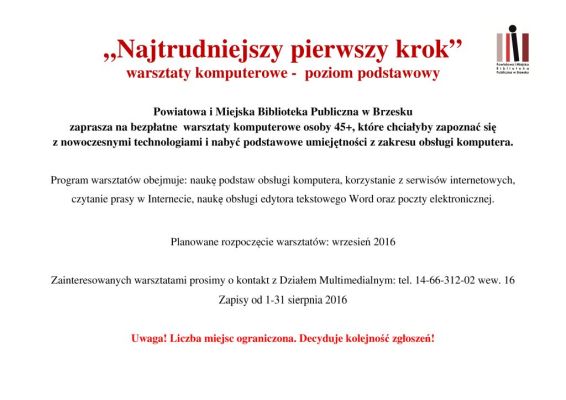 Warsztaty w bibliotece