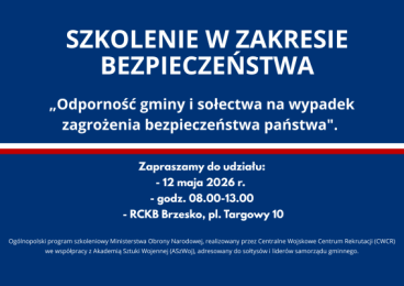 Szkolenie w zakresie bezpieczeństwa – 12 maja 2026