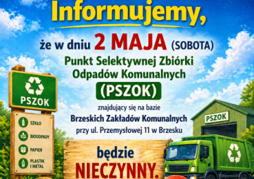 PSZOK nieczynny 2 maja