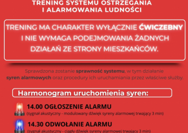 TRENING SYSTEMU OSTRZEGANIA I ALARMOWANIA LUDNOŚCI