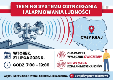 TRENING SYSTEMU OSTRZEGANIA I ALARMOWANIA LUDNOŚCI