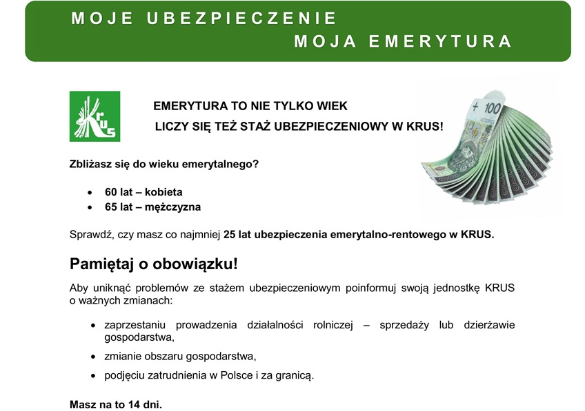 Moje ubezpieczenie, moja emerytura
