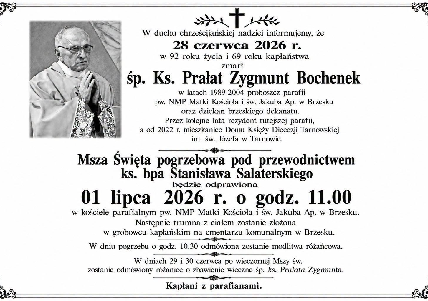 Pożegnanie księdza Zygmunta Bochenka